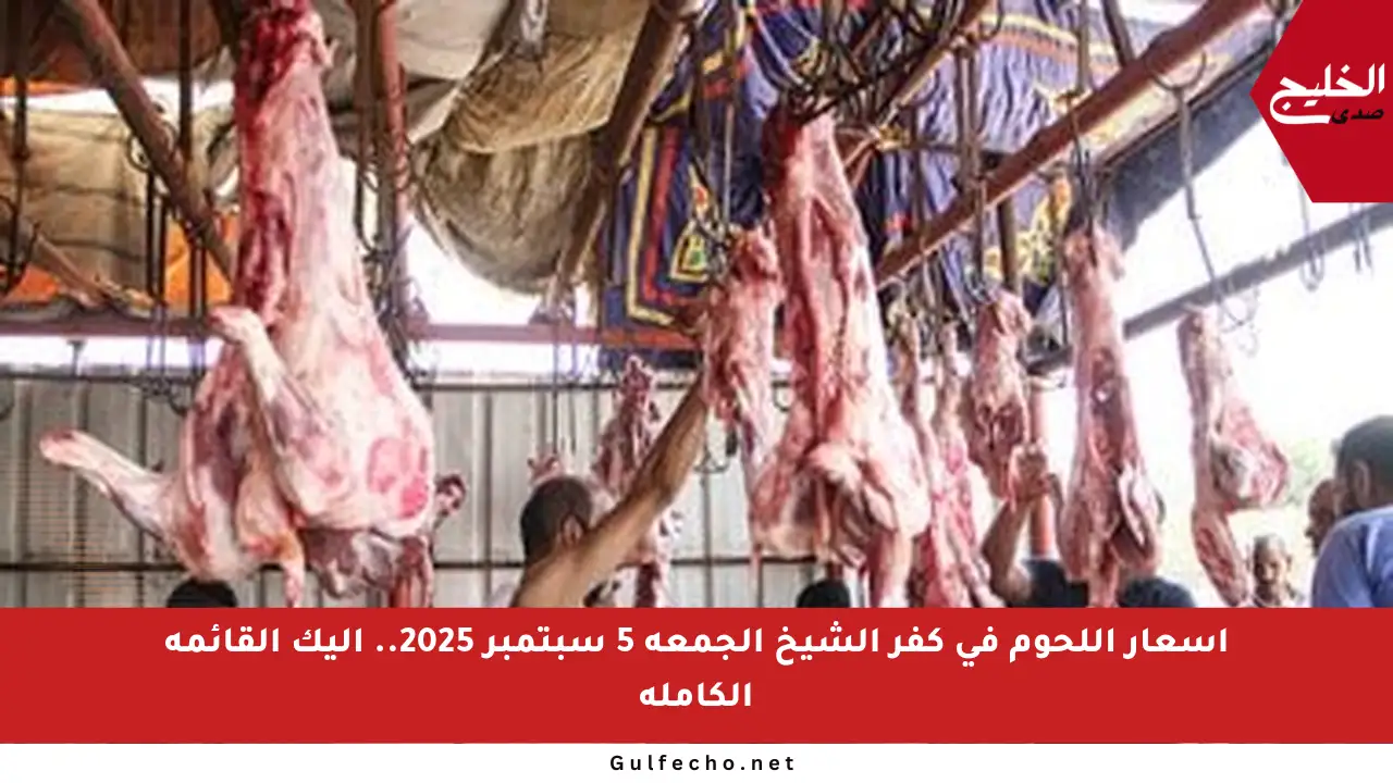 أسعار اللحوم في كفر الشيخ الجمعة 5 سبتمبر 2025.. إليك القائمة الكاملة